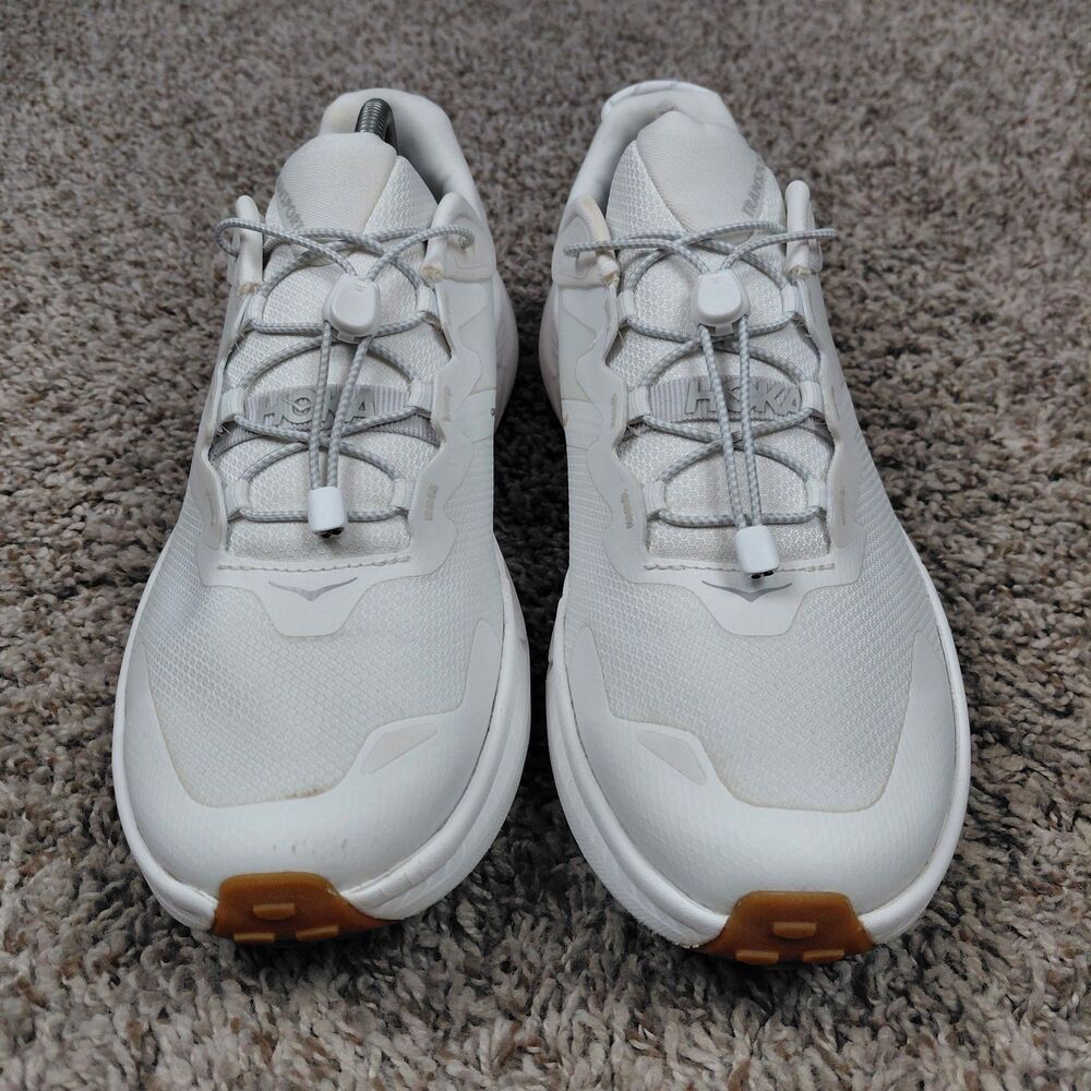Hoka One One Transport Shoes Sneakers Mens 11 D 11D White Running Vibram Cordura